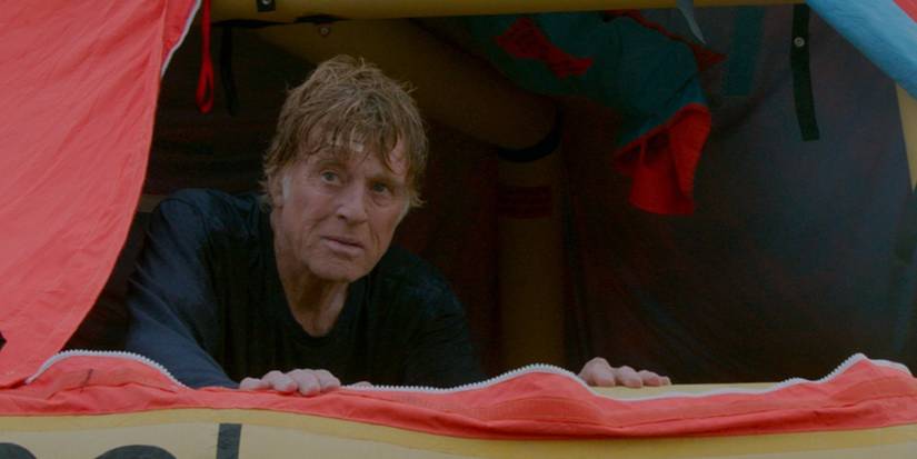 Our Man (Robert Redford) in a life raft in All is Lost (2013)