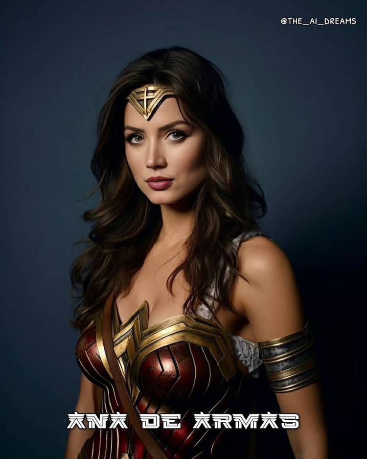 Ana de Armas as Wonder Woman in AI Fan Art