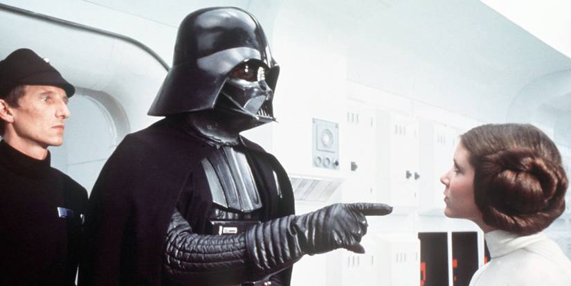 Darth Vader and Leia in Star Wars A New Hope