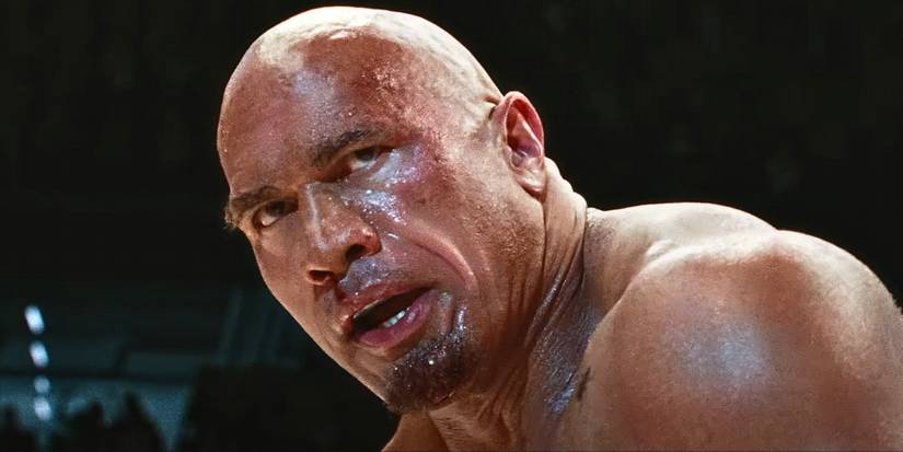 Dwayne Johnson as Mark Kerr in Smashing Machine