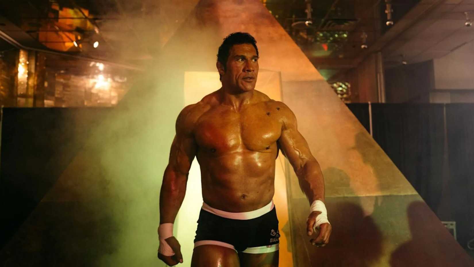 Dwayne Johnson in the film The Smashing Machine