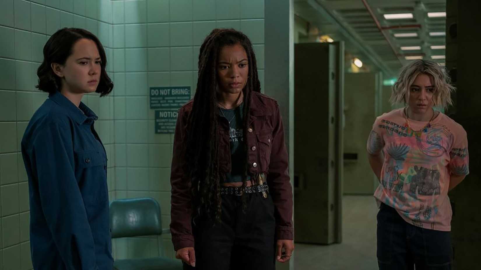Jordan, Marie, and Emma standing together in Gen V.
