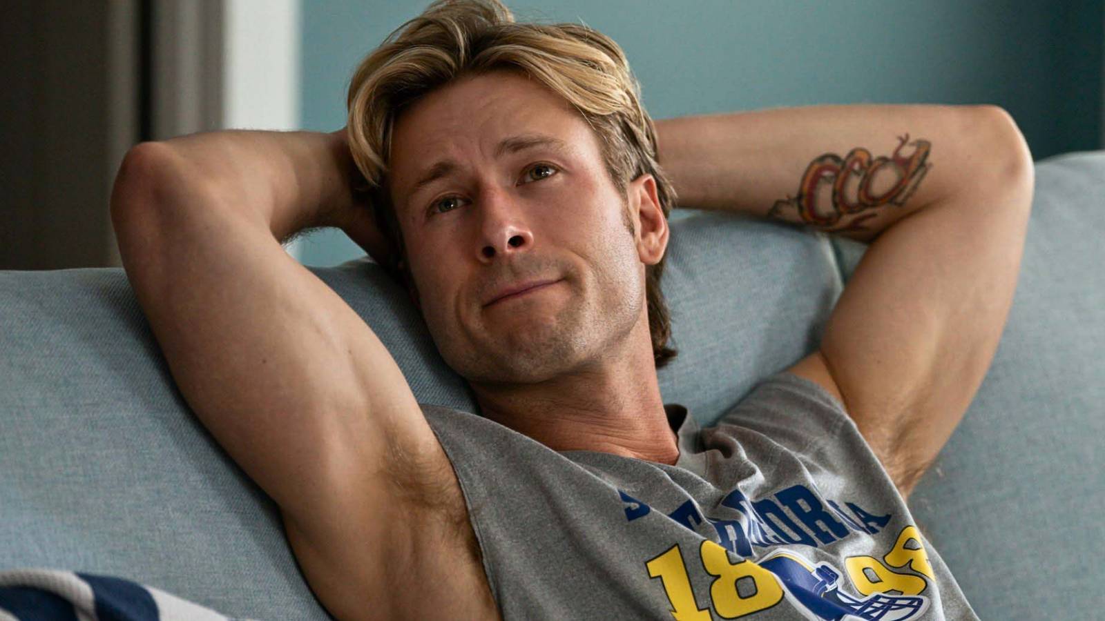 Glen Powell in Chad Powers