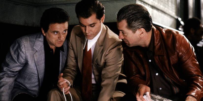Joe Pesci, Ray Liotta, and Robert De Niro in Goodfellas.