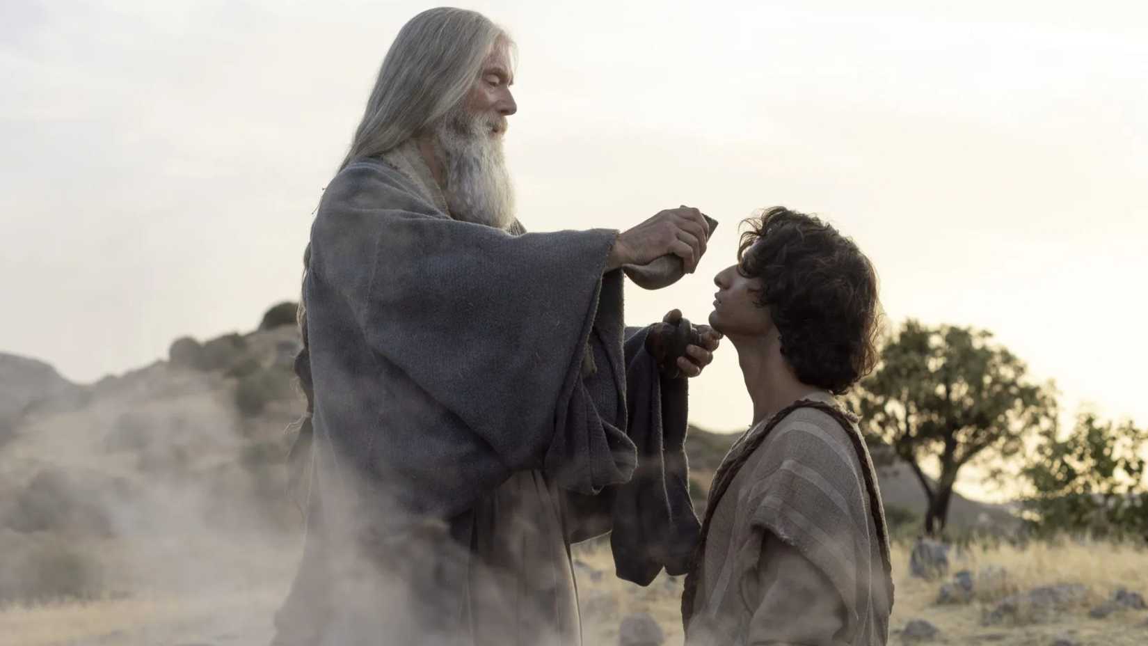 Samuel blesses David in House of David