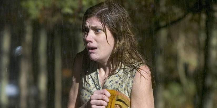 Jennifer Carpenter looking terrifed in the rain in The Exorcism of Emily Rose