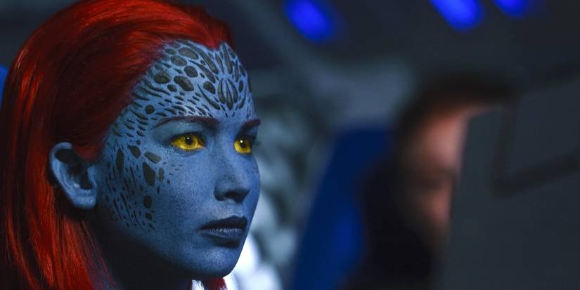 Jennifer Lawrence as the blue Mystique in X-Men: Dark Phoenix