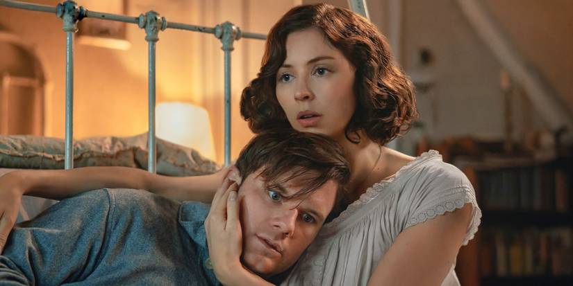 Jeremy Irvine and Hermoine Corfield in Outlander Blood of My Blood