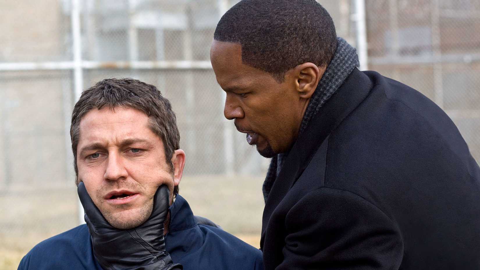 Gerard Butler and Jamie Foxx in Law Abiding Citizen