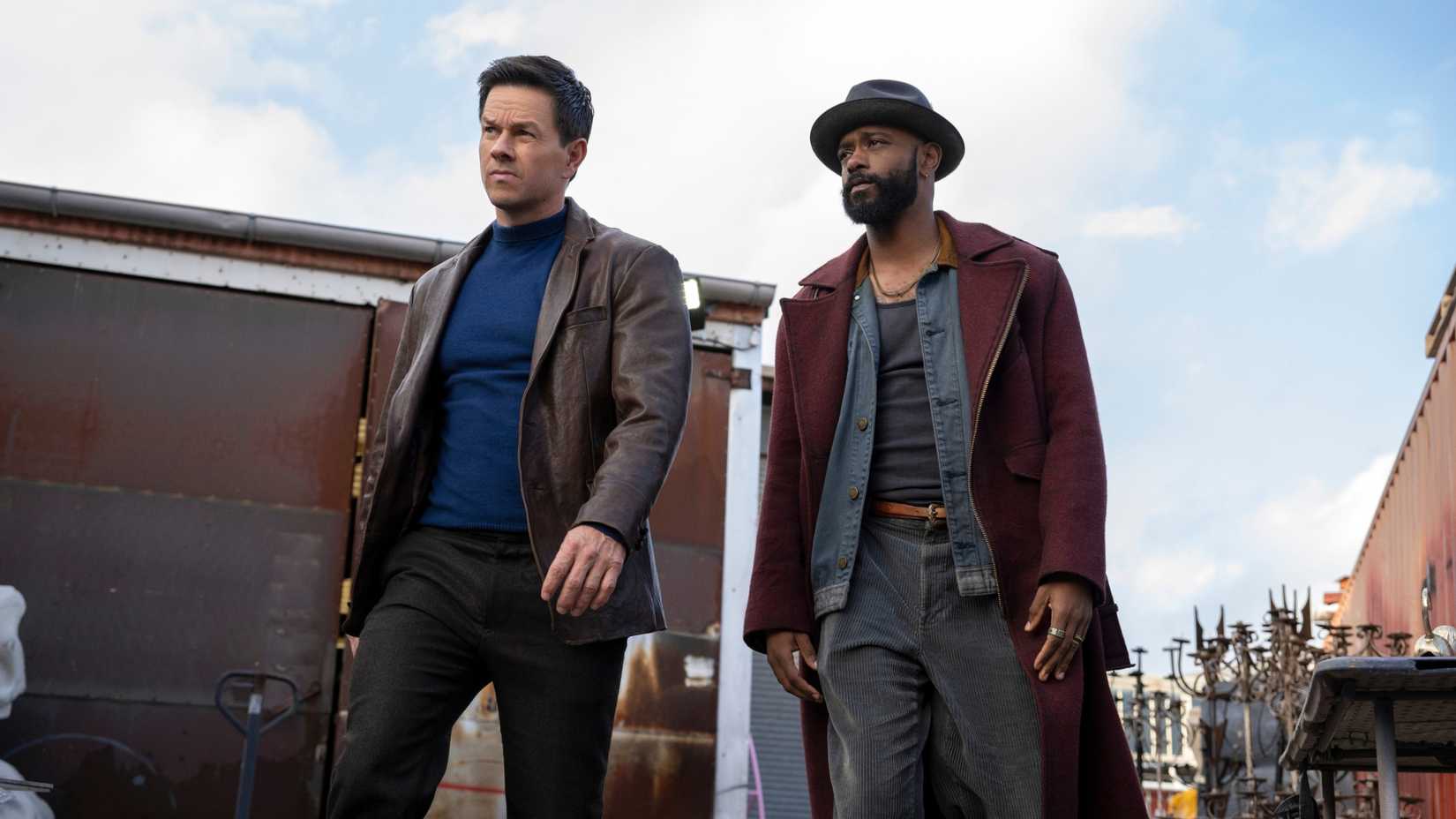 Mark Wahlberg and LaKeith Stanfield in Play Dirty