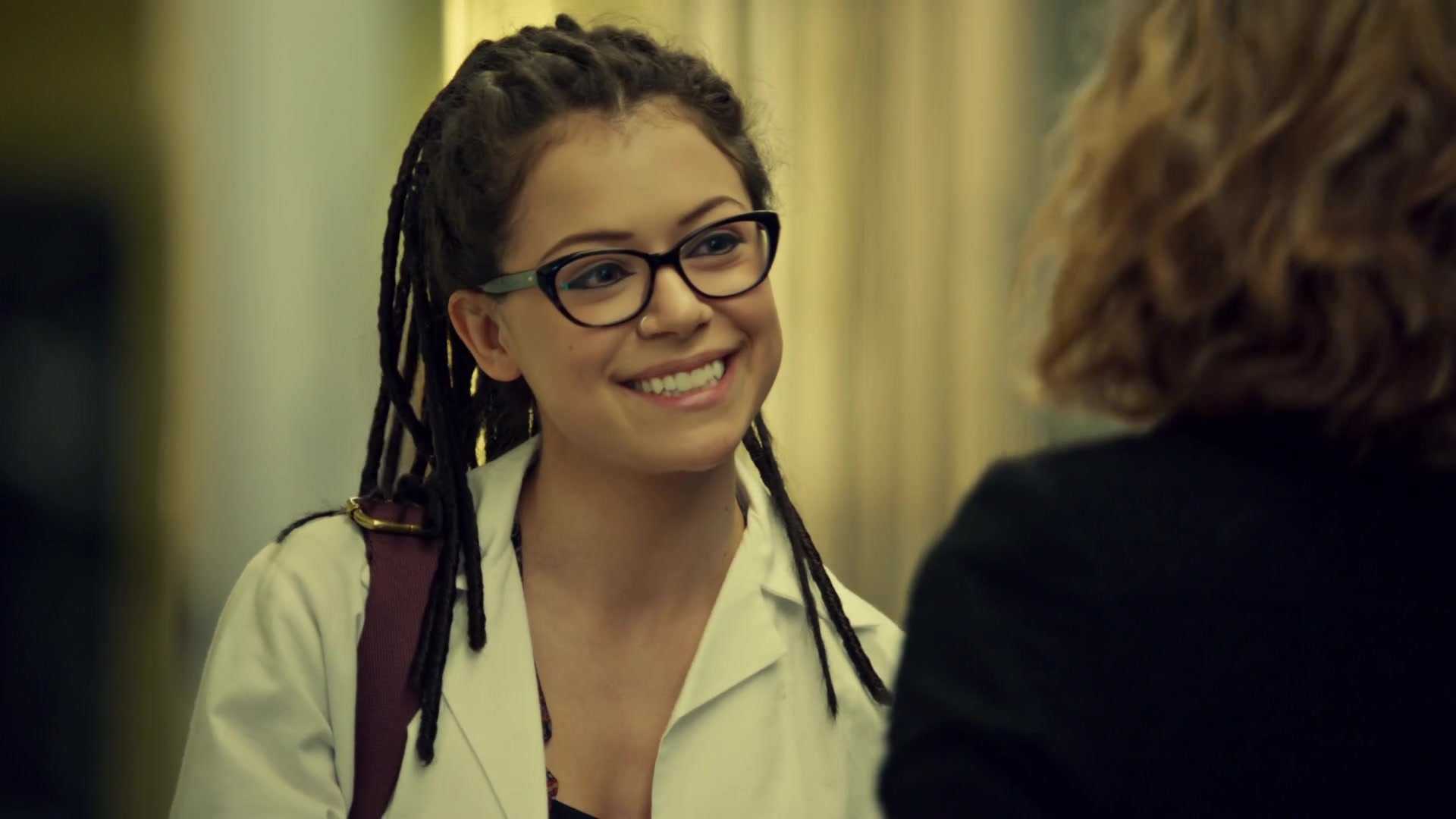 Cosima smiling in Orphan Black.