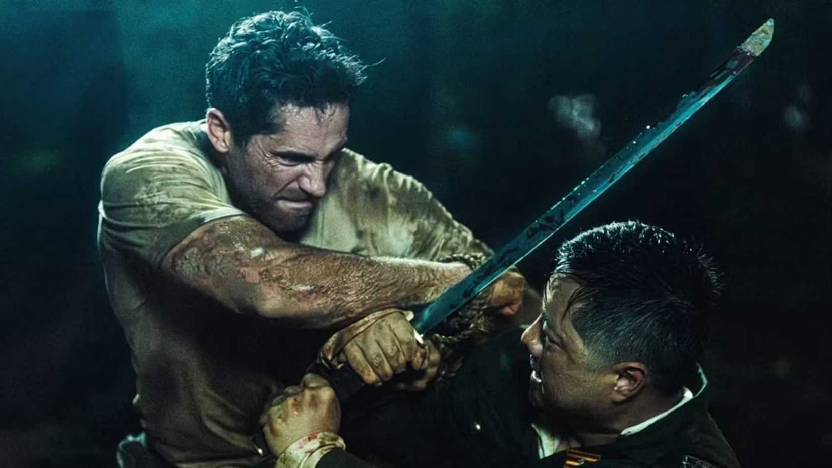 James sword fights in Prisoner of War