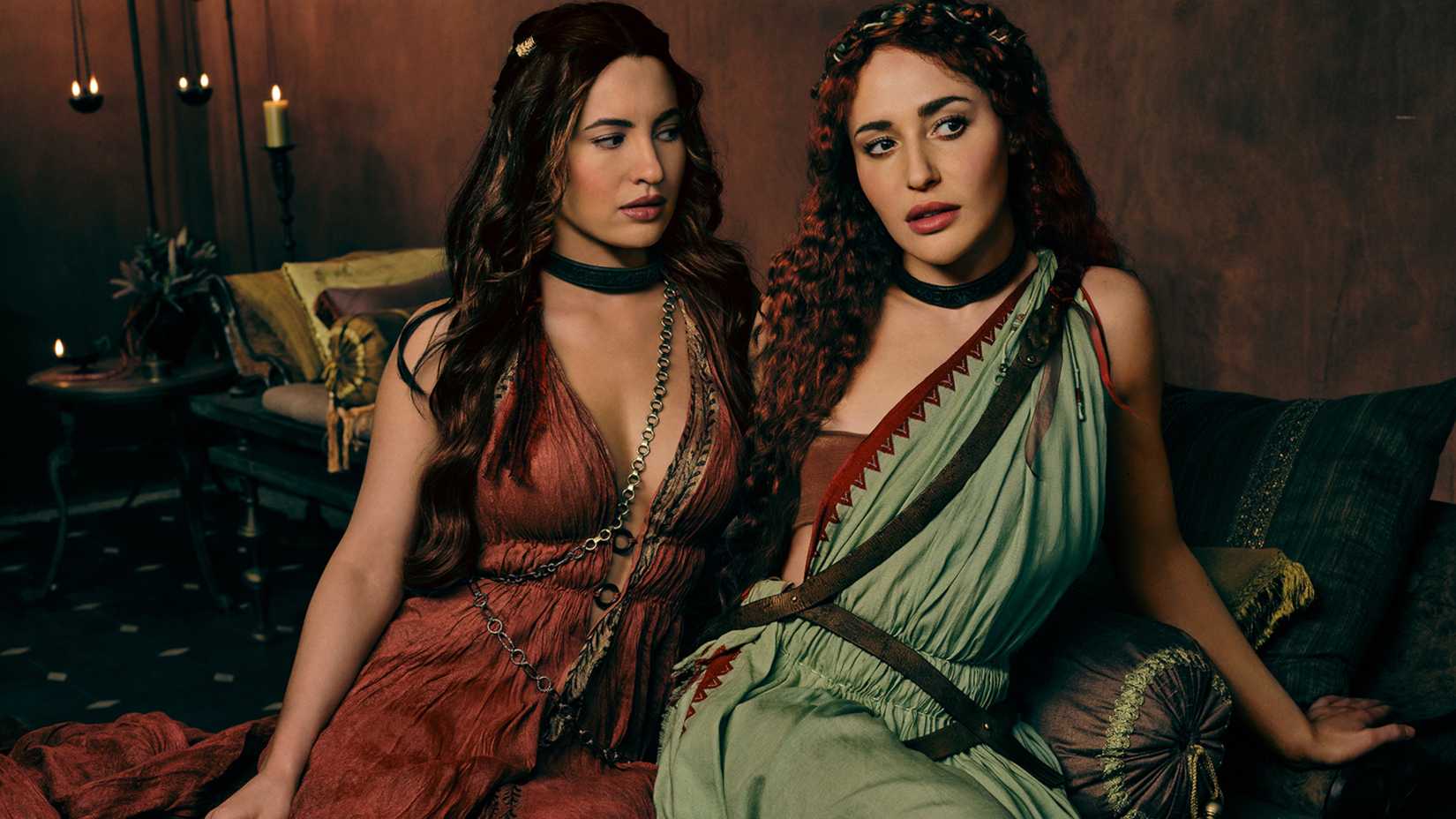 Ivana Baquero and Jamaica Vaughan in Spartacus: House of Ashur