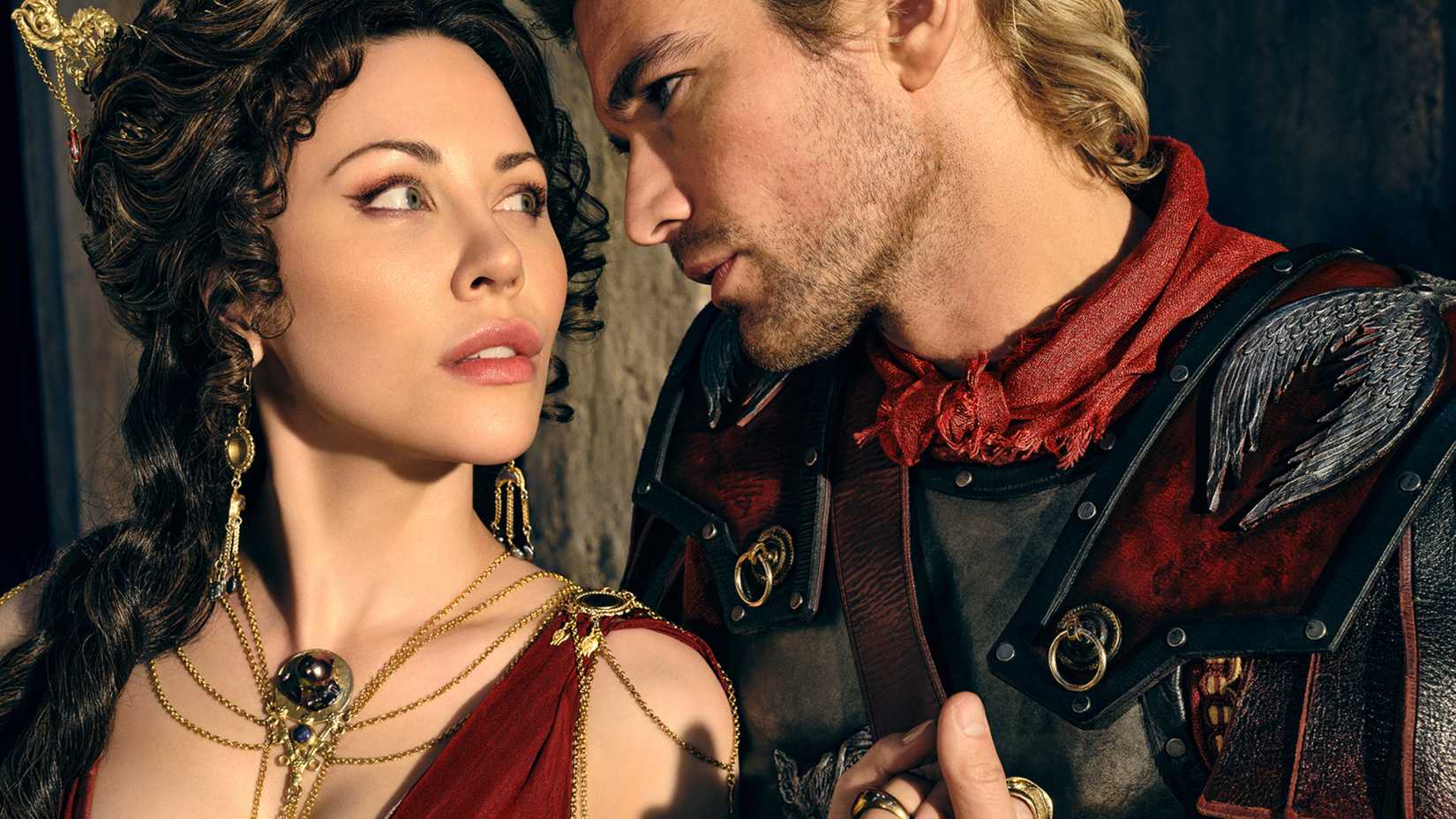 Jaime Slater and Jackson Gallagher in Spartacus: House of Ashur