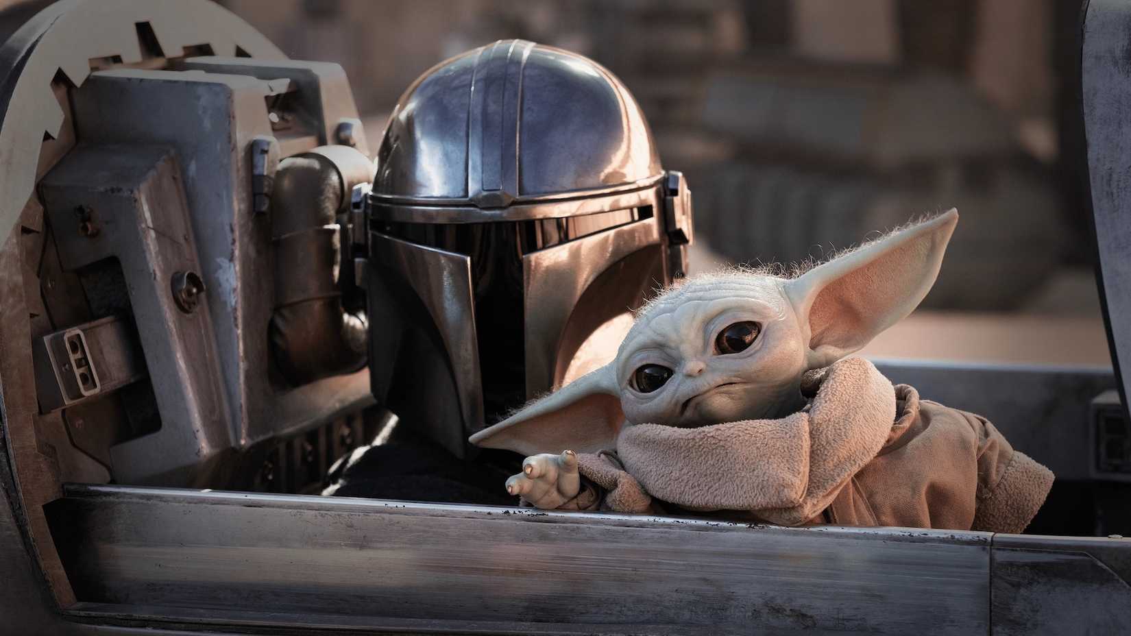 Din Djarin and Grogu in The Mandalorian