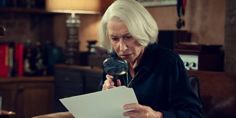 Liz uses a magnifying glass in The Thursday Murder Club