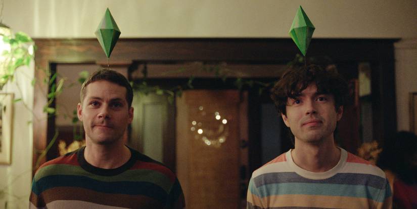 Dylan O'Brien and James Sweeney in 'Twinless' 