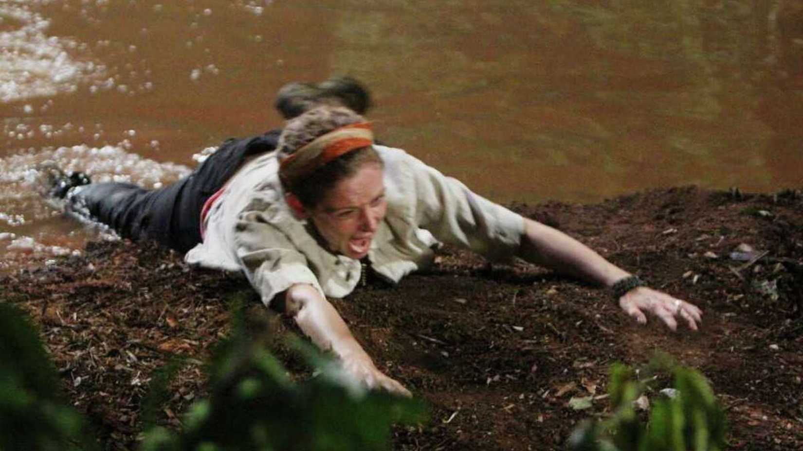 Still from the short-lived found footage horror series The River (2012).