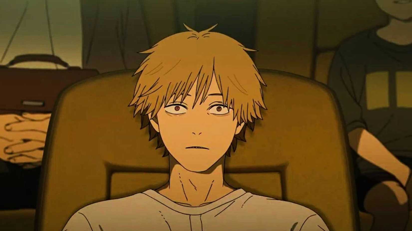 Denji sitting in a theater in 'Chainsaw Man - The Movie: Reze Arc'