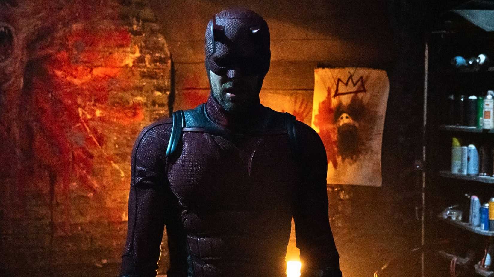 Charlie Cox as Daredevil in Muse's place in Daredevil Born Again