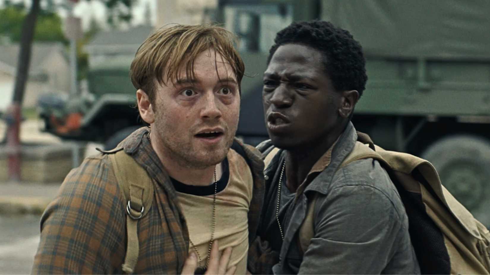 Cooper Hoffman and David Jonsson in The Long Walk