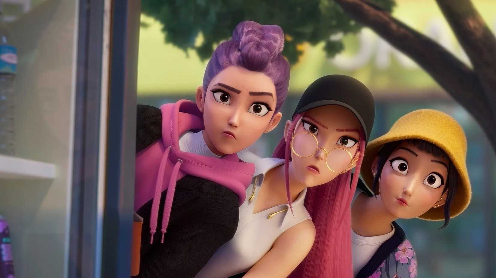 Rumi, Mira, and Zoey in KPop Demon Hunters