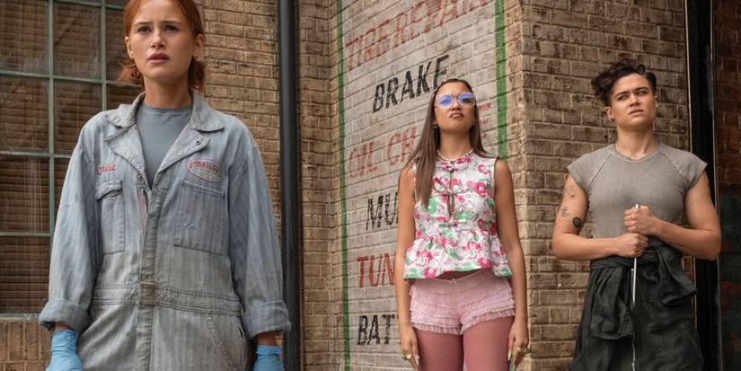 Madelaine Petsch, Madison Bailey, and Katy O'Brian in Maintenance Required