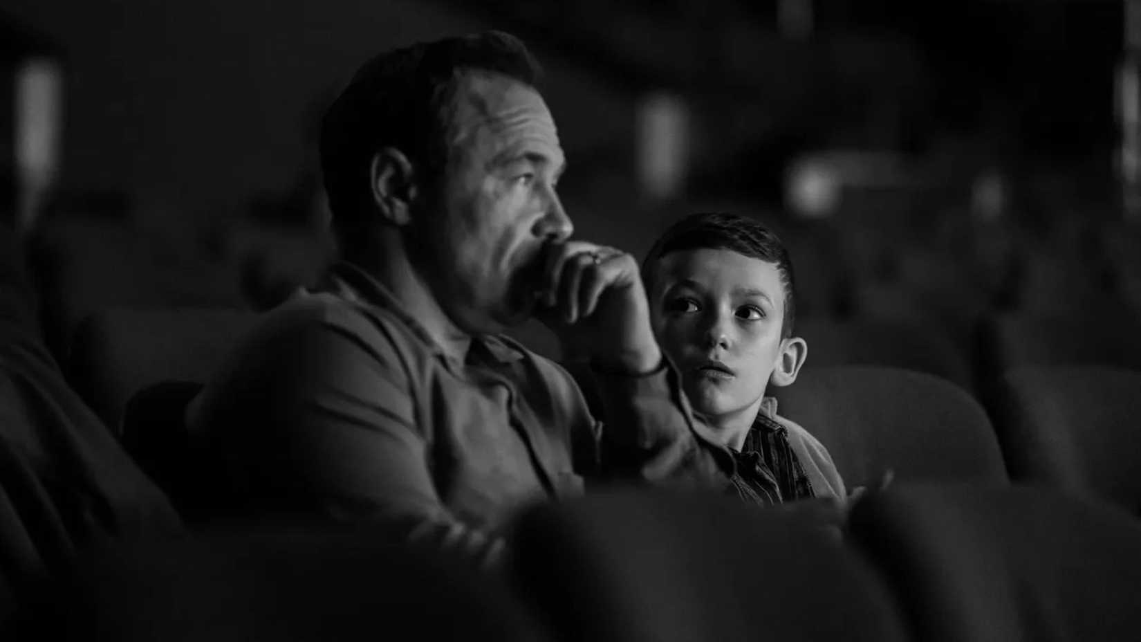 Stephen Graham as Douglas Springsteen and Matthew Anthony Pellicano Jr. as young Bruce Springsteen in Deliver Me From Nowhere