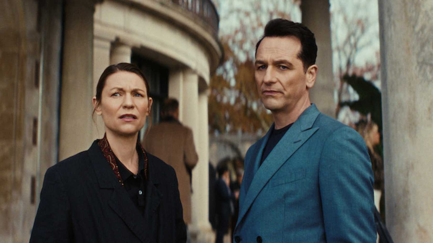 Aggie and Nile stand outdoors in The Beast in Me