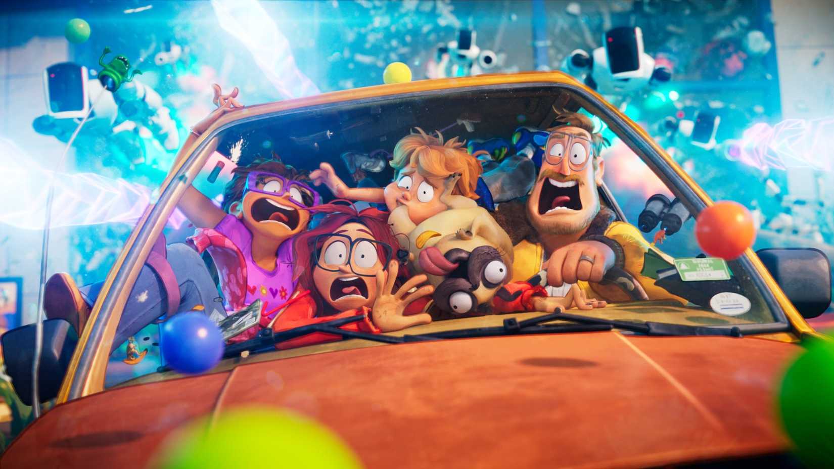 The Mitchell family on a road trip in The Mitchells vs. The Machines