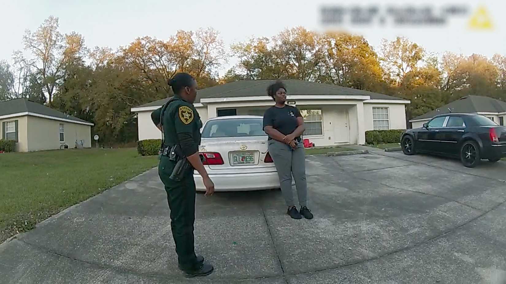 Footage from police bodycam in the film the perfect neighbor