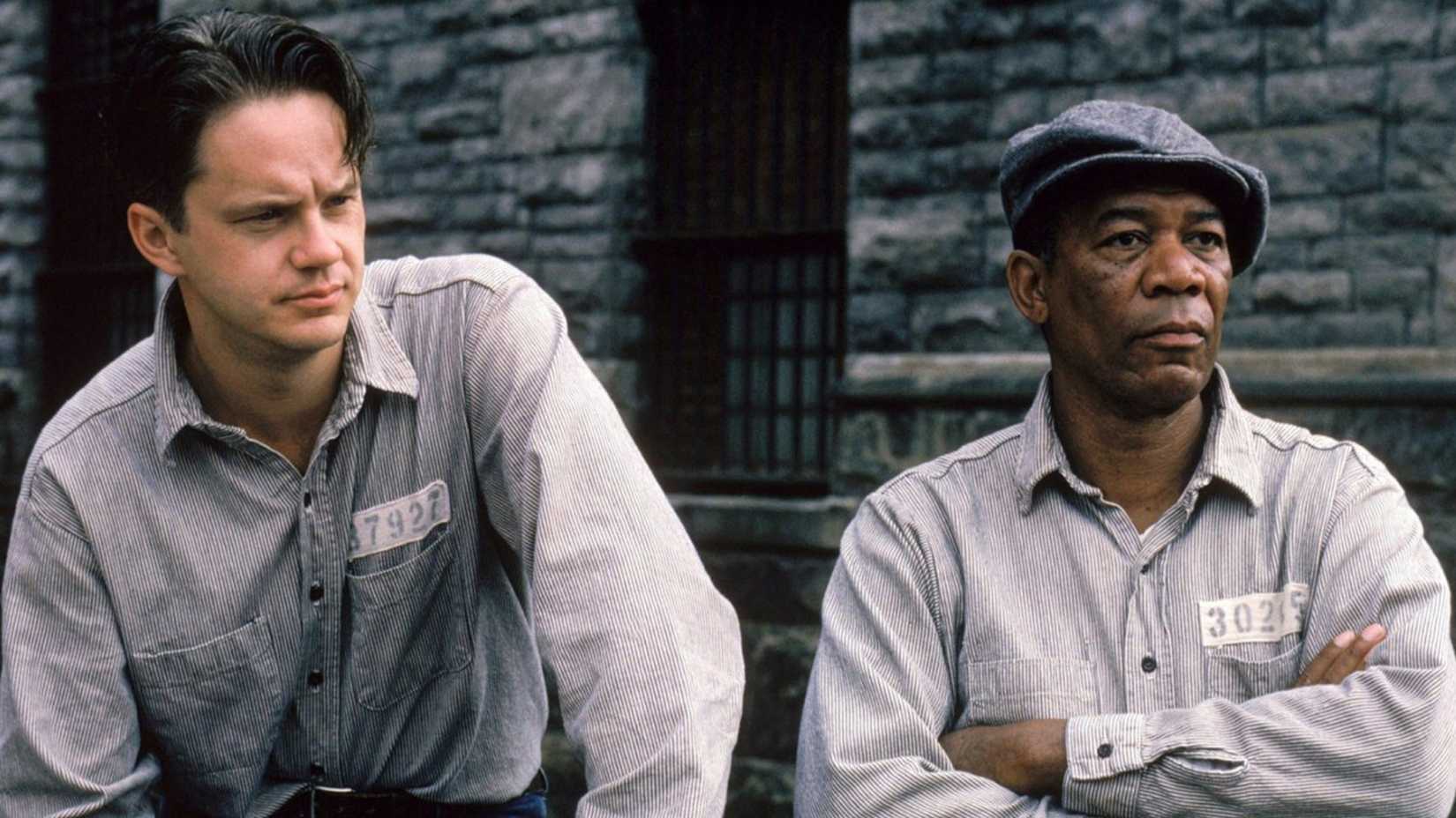 Tim Robbins & Morgan Freeman in The Shawshank Redemption
