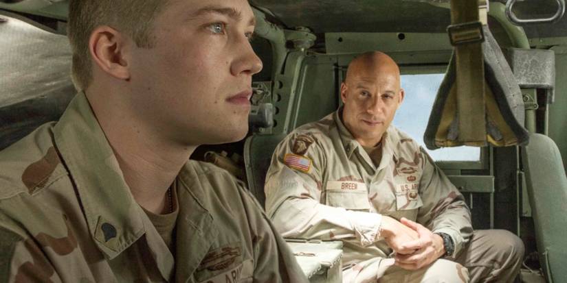 Vin Diesel as a soldier during the Iraq War in Billy Lynn's Long Halftime Walk