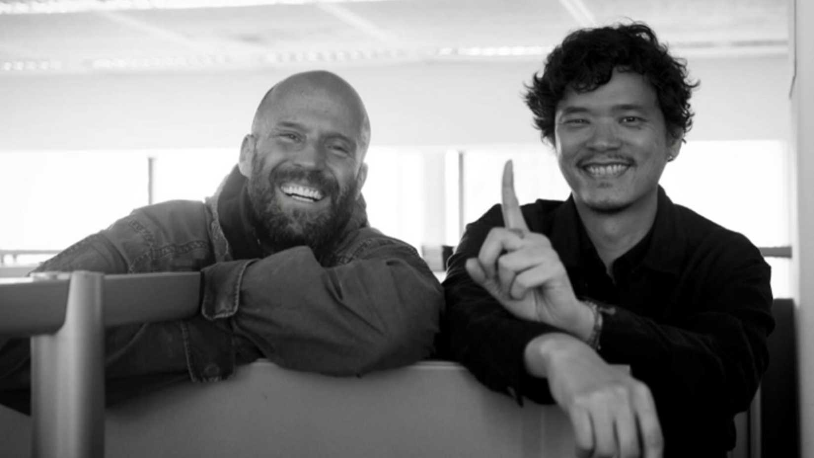 Jason Statham and Timo Tjahjanto filming The Beekeeper 2.