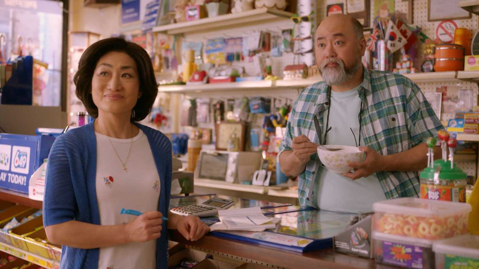Jean Yoon and Paul Sun-Hyung Lee in 'Kim's Convenience'