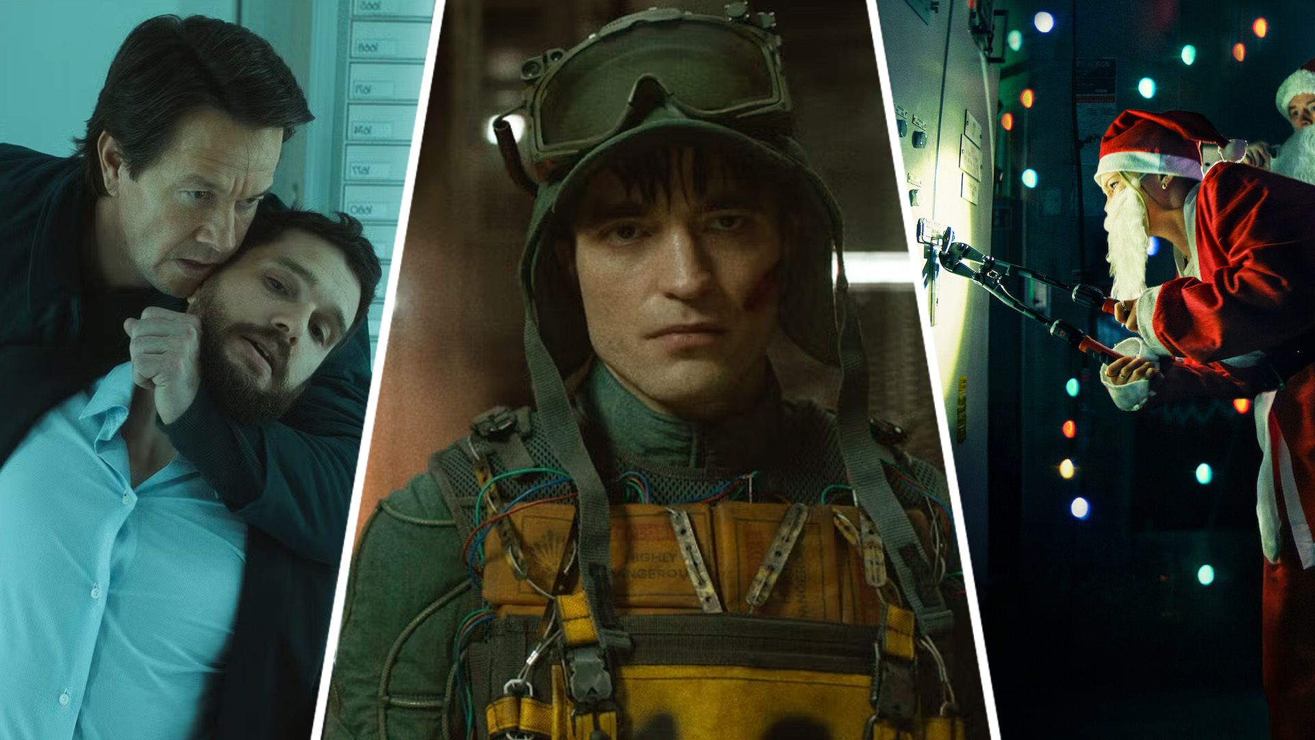 A custom image of Jingle Bell Heist, Mickey 17, and The Family Plan 2 