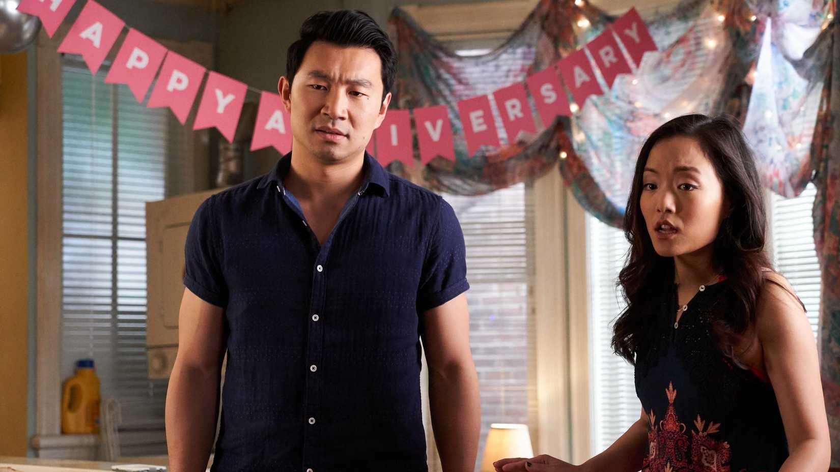 Simu Liu and Andrea Bang in Kim's Convenience