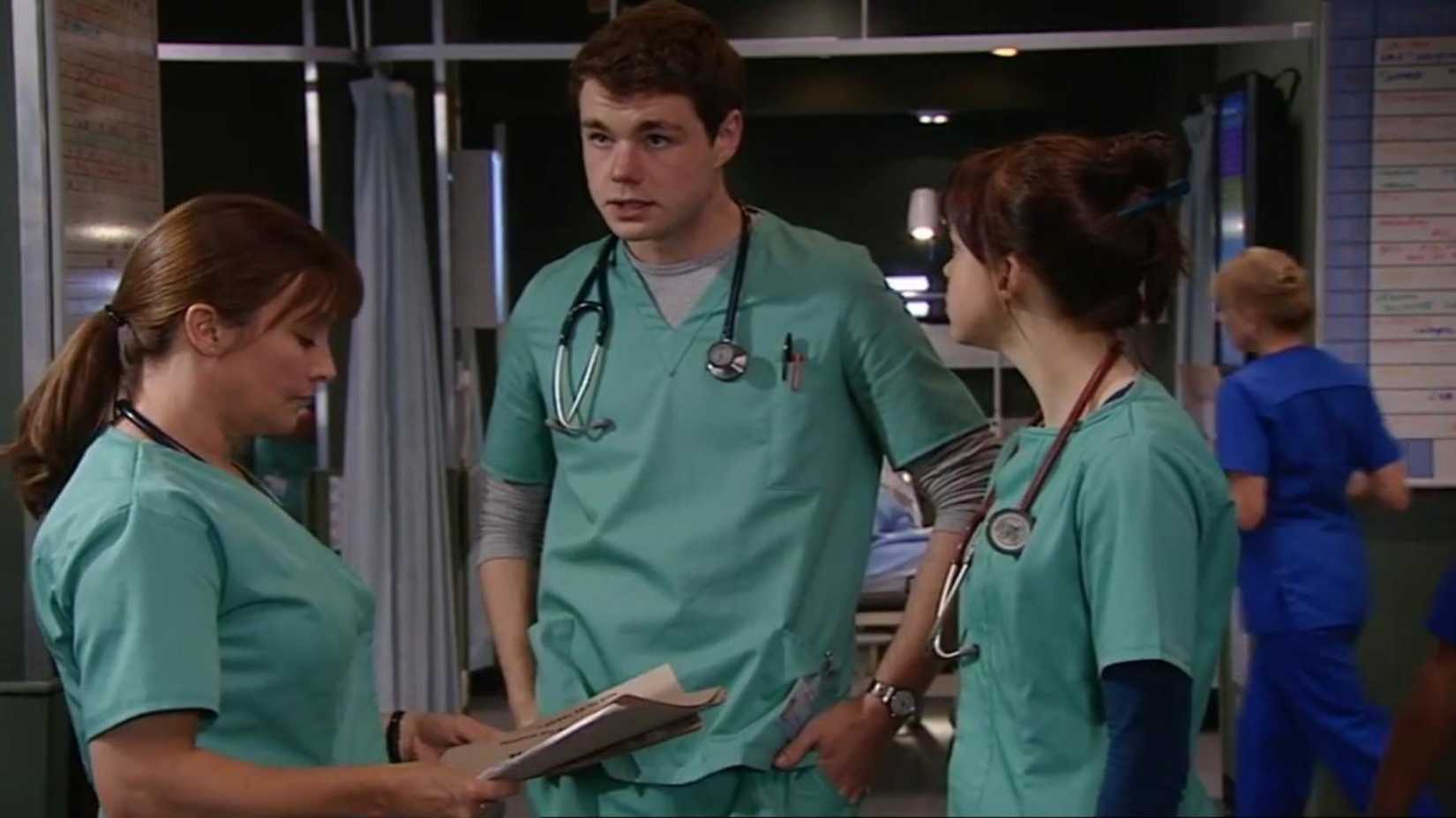 A scene from the medical drama, Casualty