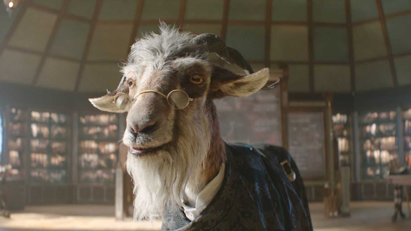 Dr. Dillamond in his classroom in 'Wicked'