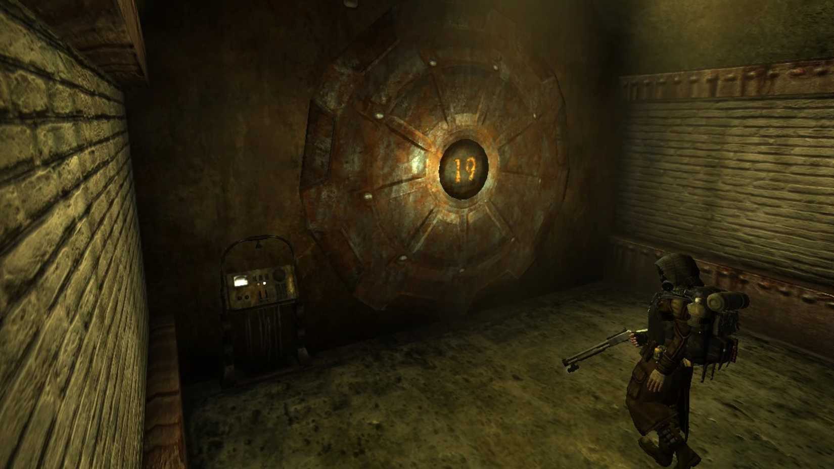 Vault 19's door is seen in Fallout: New Vegas