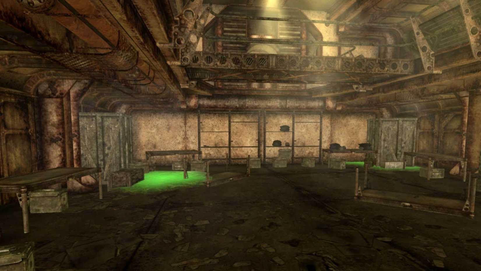 Vault 34's armory is seen in Fallout: New Vegas