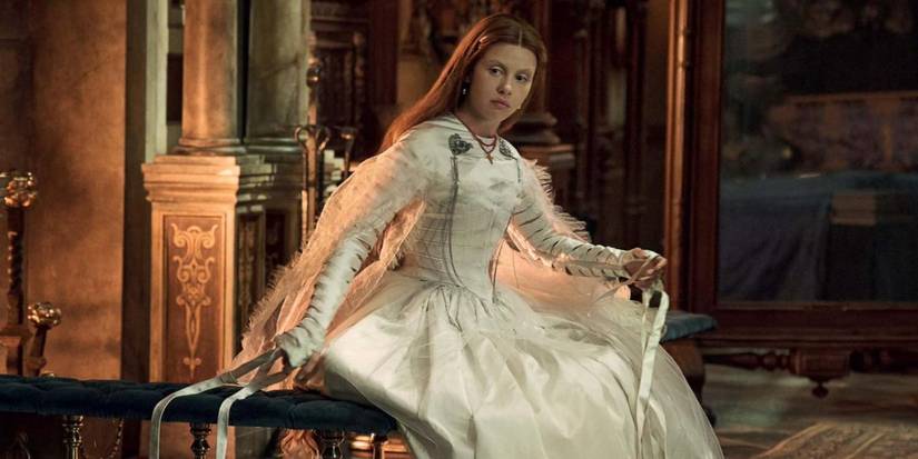 Mia Goth as Elizabeth Harlander in a wedding dress in Frankenstein (2025)