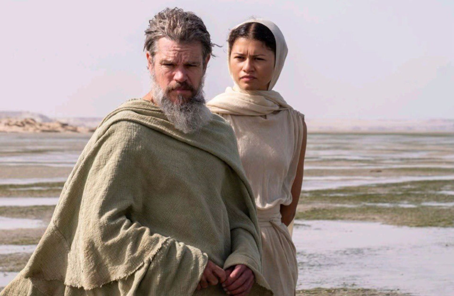 Matt Damon and Zendaya in The Odyssey.