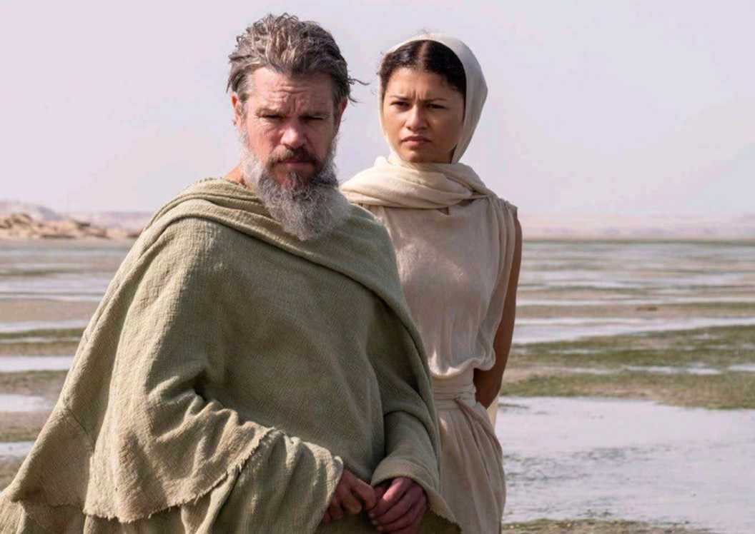 Matt Damon and Zendaya in The Odyssey.