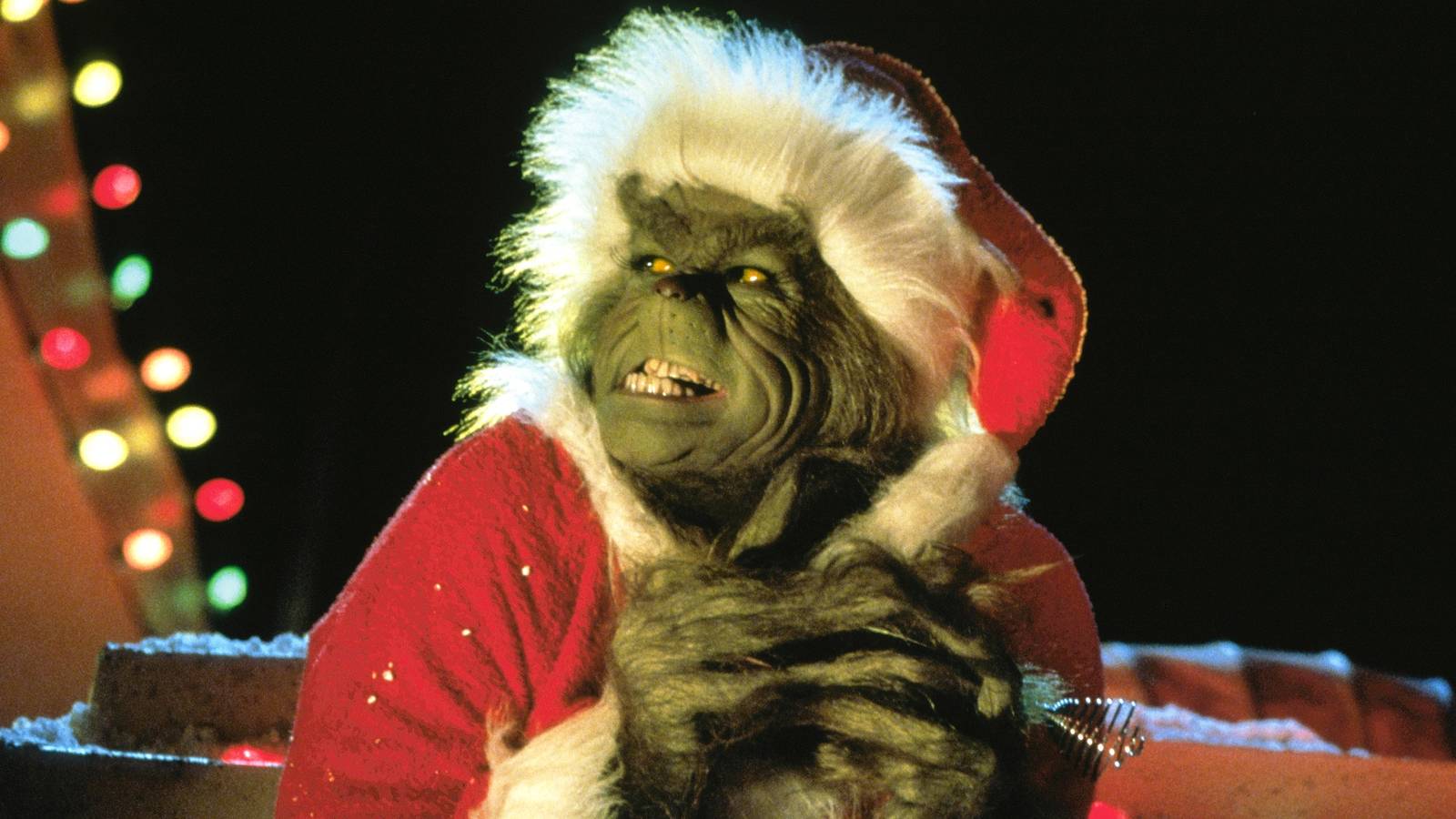 Jim Carrey as the Grinch in How the Grinch Stole Christmas