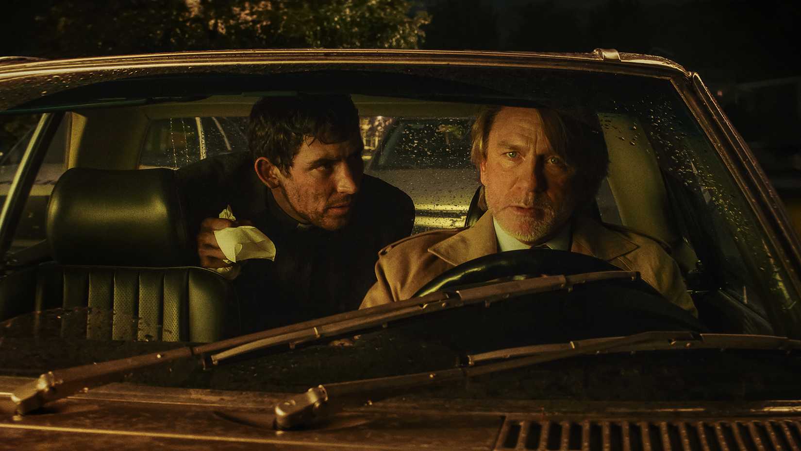 Josh O'Connor and Daniel Craig in Wake Up Dead Man: A Knives Out Mystery 
