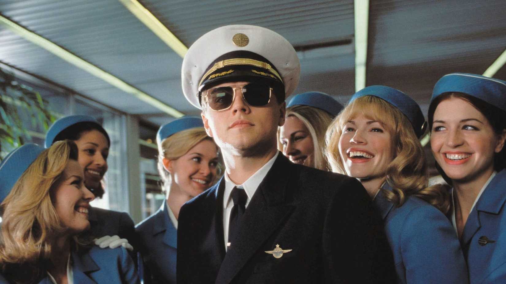 Leonardo DiCaprio is a fake pilot in Catch Me If You Can