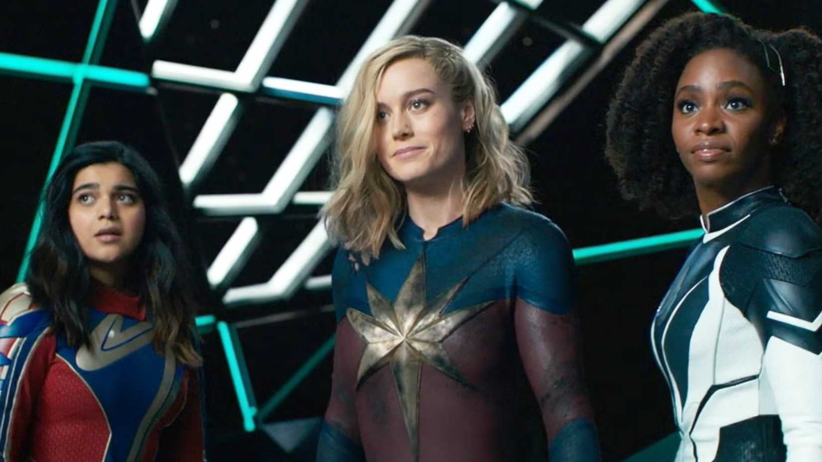Ms Marvel, Captain Marvel, and Monica Rambeau in The Marvels