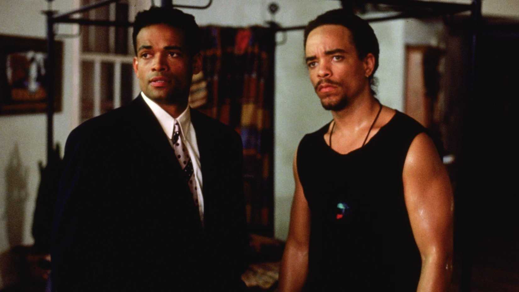 Mario Van Peebles and Ice-T in New Jack City