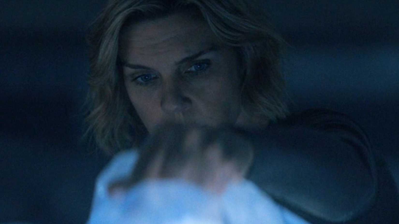 Rhea Seehorn investigating as Carol Sturka in Pluribus